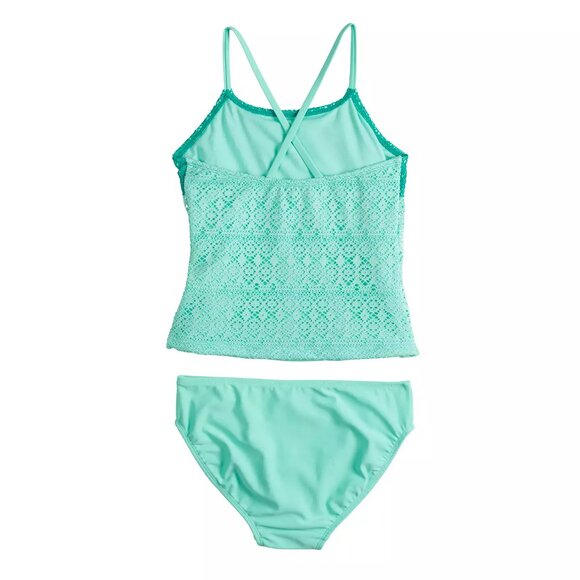 SO Crochet Tankini & Bottoms Set (Girls 7-8) (NEW W/TAGS & SO CUTE)! - Picture 2 of 11